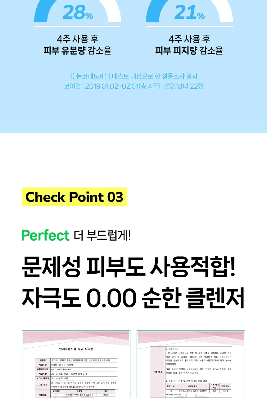[트러블/약알칼리성/기획] 아크네스 퍼펙트 솔루션 폼클렌저 200ml (+3초 토너패드 20매) 상세페이지 12